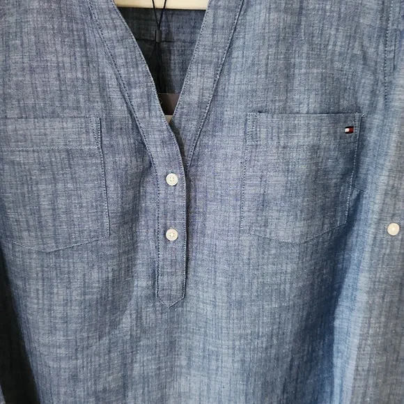 Tommy Hilfiger Blue Long Sleeve Shir sz XL - Picture 8 of 11